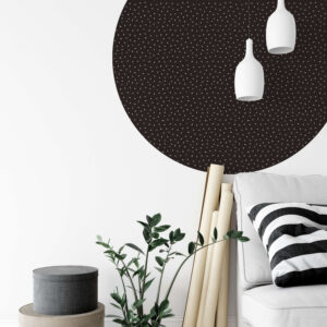 Autocollants muraux 360 degres pop confettis noir blanc