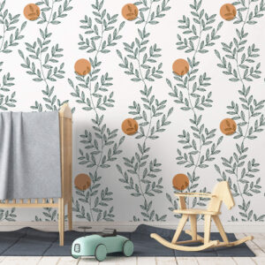 EUCALYPTUS GRIMPANT BLANC RVSD bassinette cheval bois