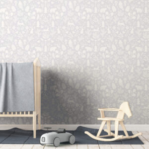 FORET ENCHANTEE CHAMBRE BEBE gris