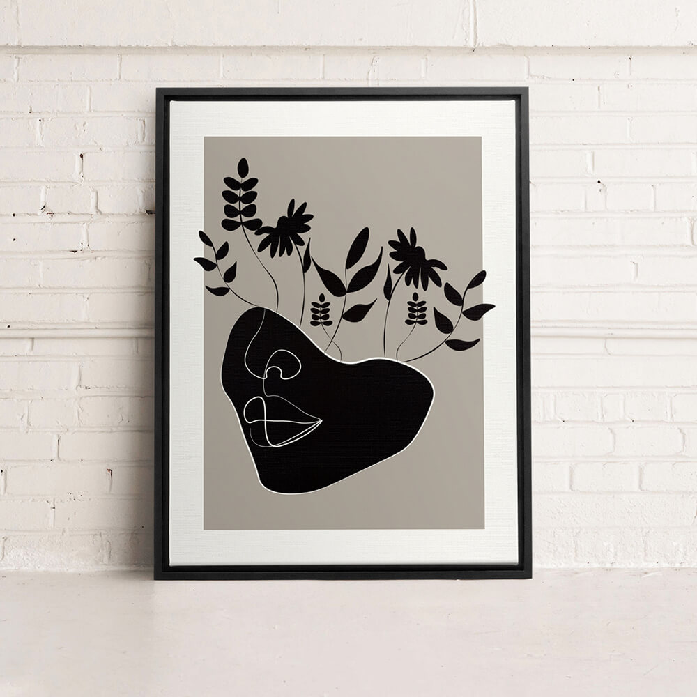 CANEVAS Growtt DE OLEKA avec cadre Noir