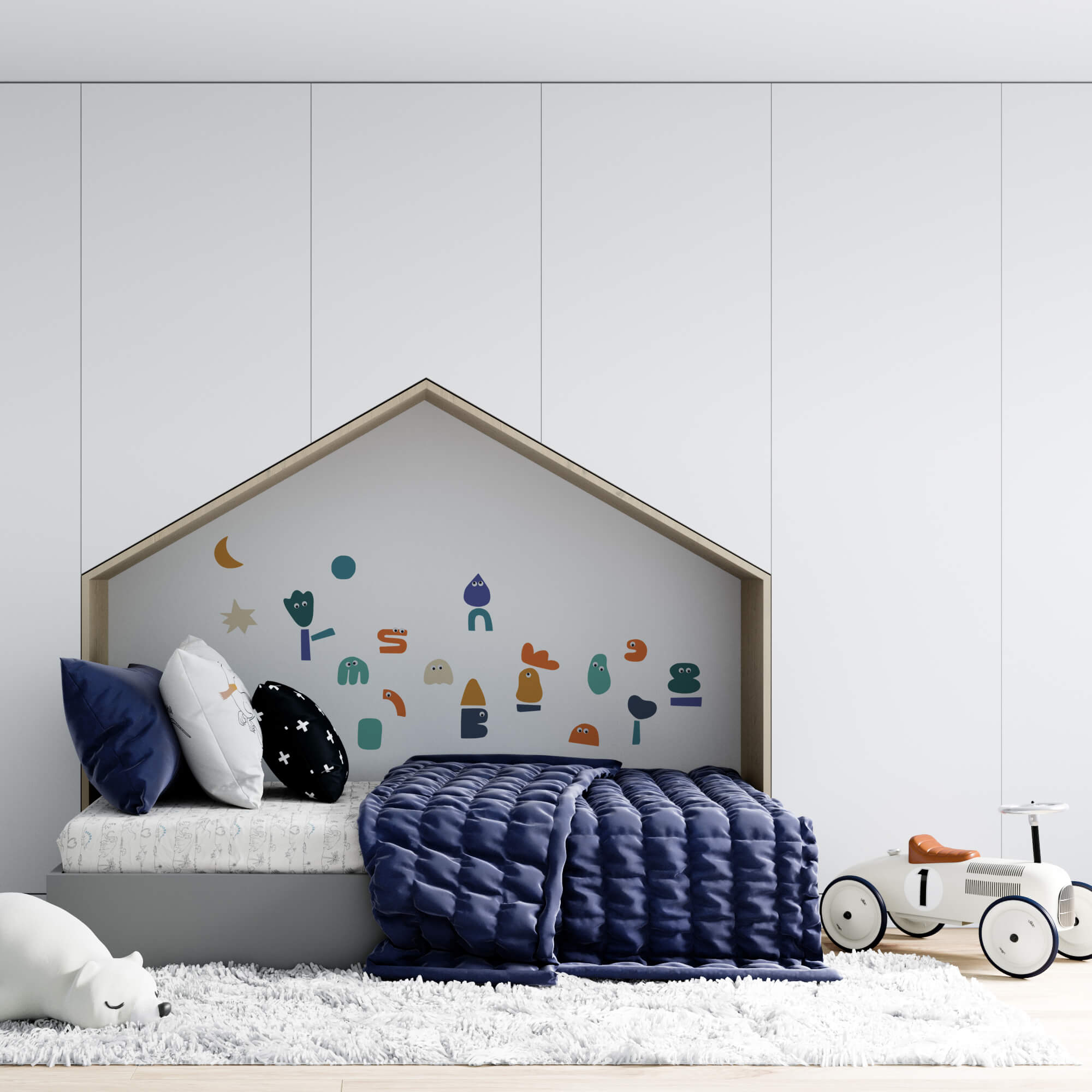 SOUS MON LIT multi aqua orange